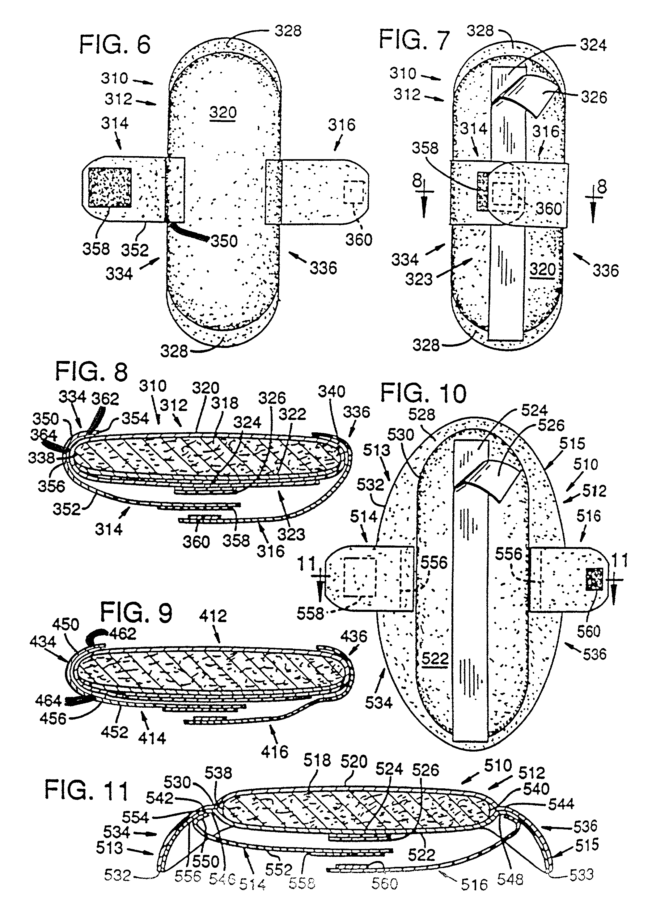 Sanitary napkin with garment attachment panels