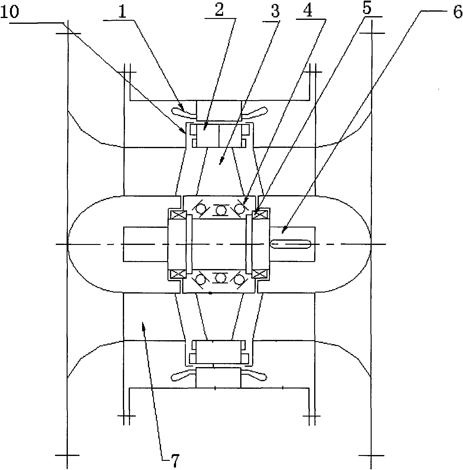 Novel fully-tubular electric submerged pump with shaft incapable of transferring torque