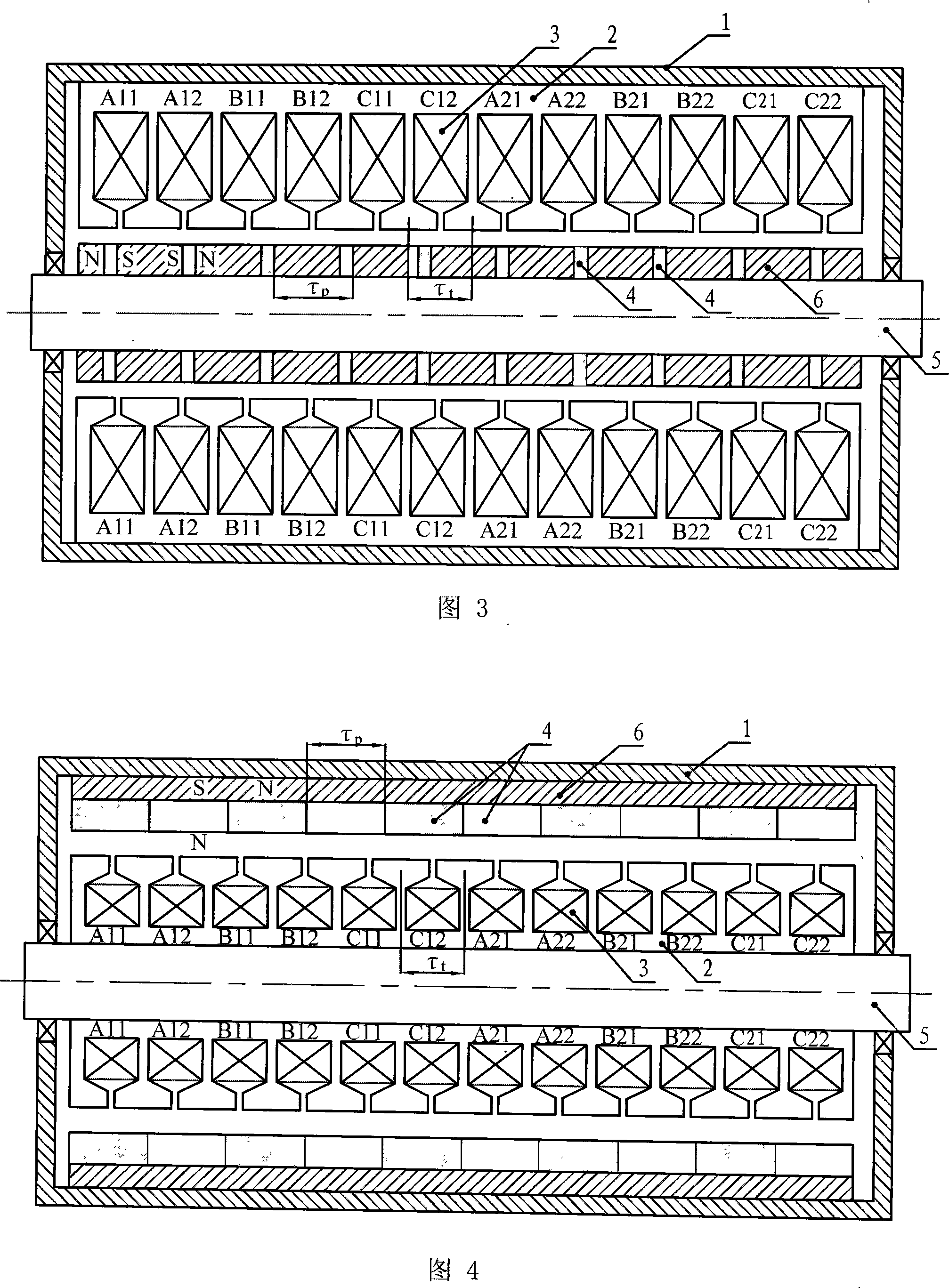 Cylinder-shaped polyphase linear permanent-magnet synchronous generator