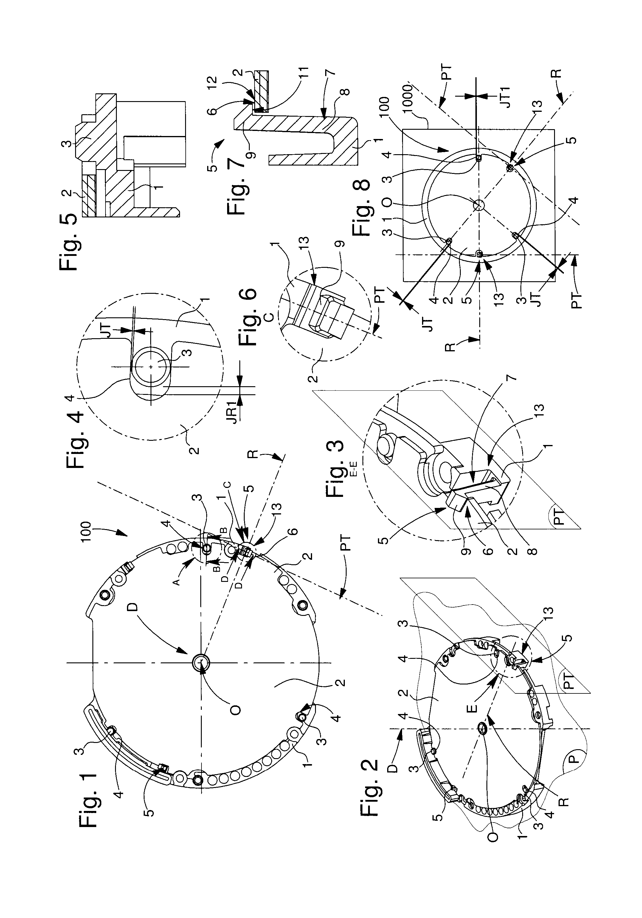 Fastening of a dial to a timepiece bottom plate