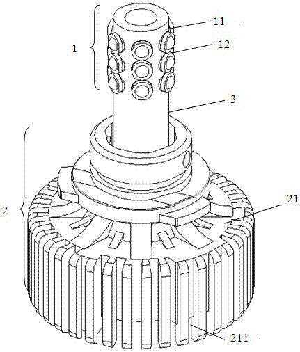 An angle-adjustable led car wick and led car light source