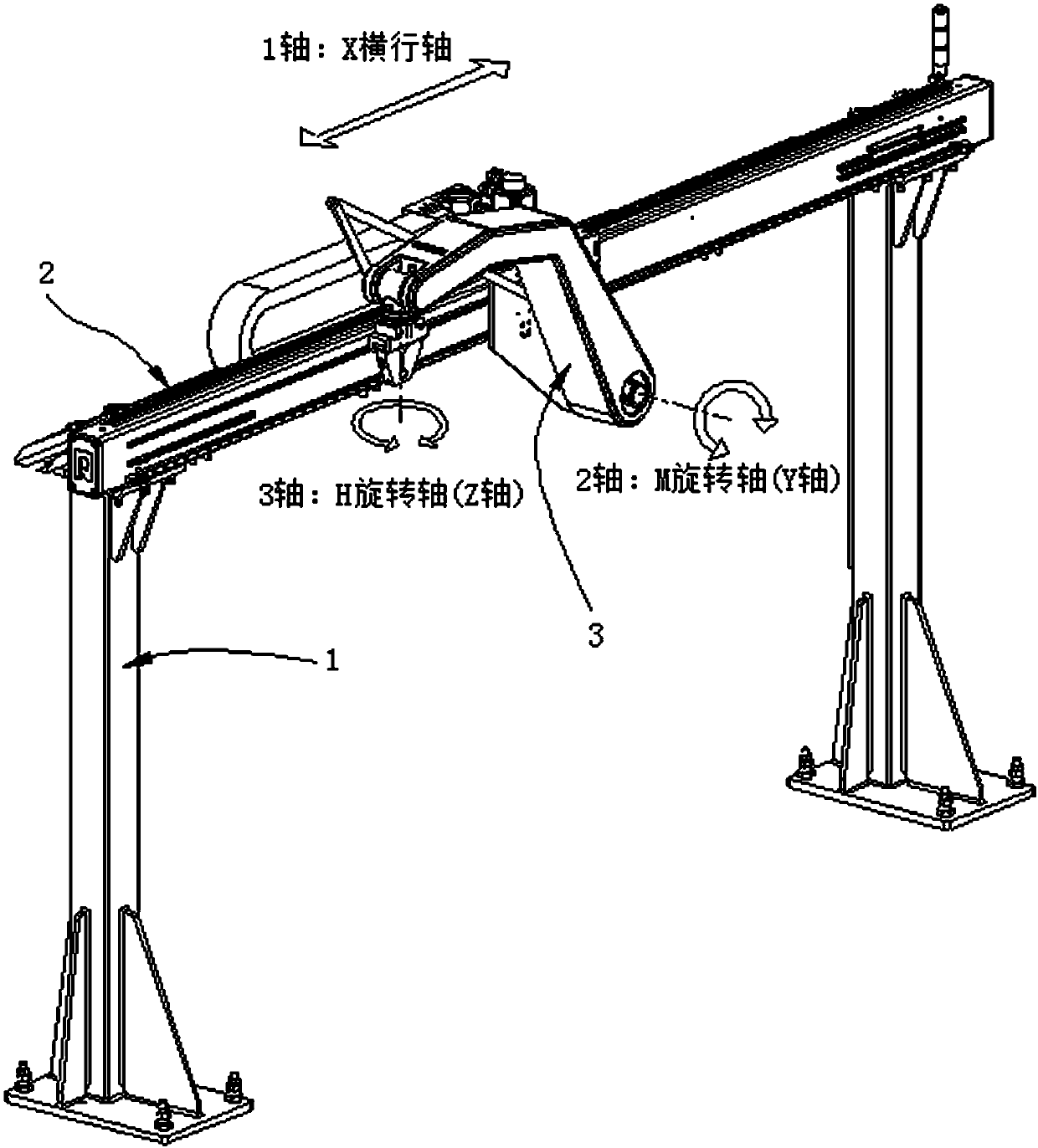 A kind of m-type longitudinal walking manipulator and using method thereof