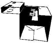 Integrated folding paper box, blank and construction and opening method of the integrated folding paper box