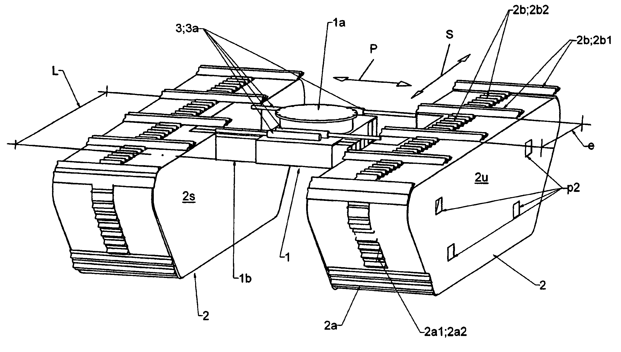 Pontoon crawler track assembly