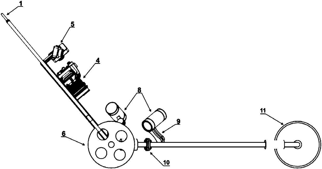 Dragging type water bottom shooting equipment