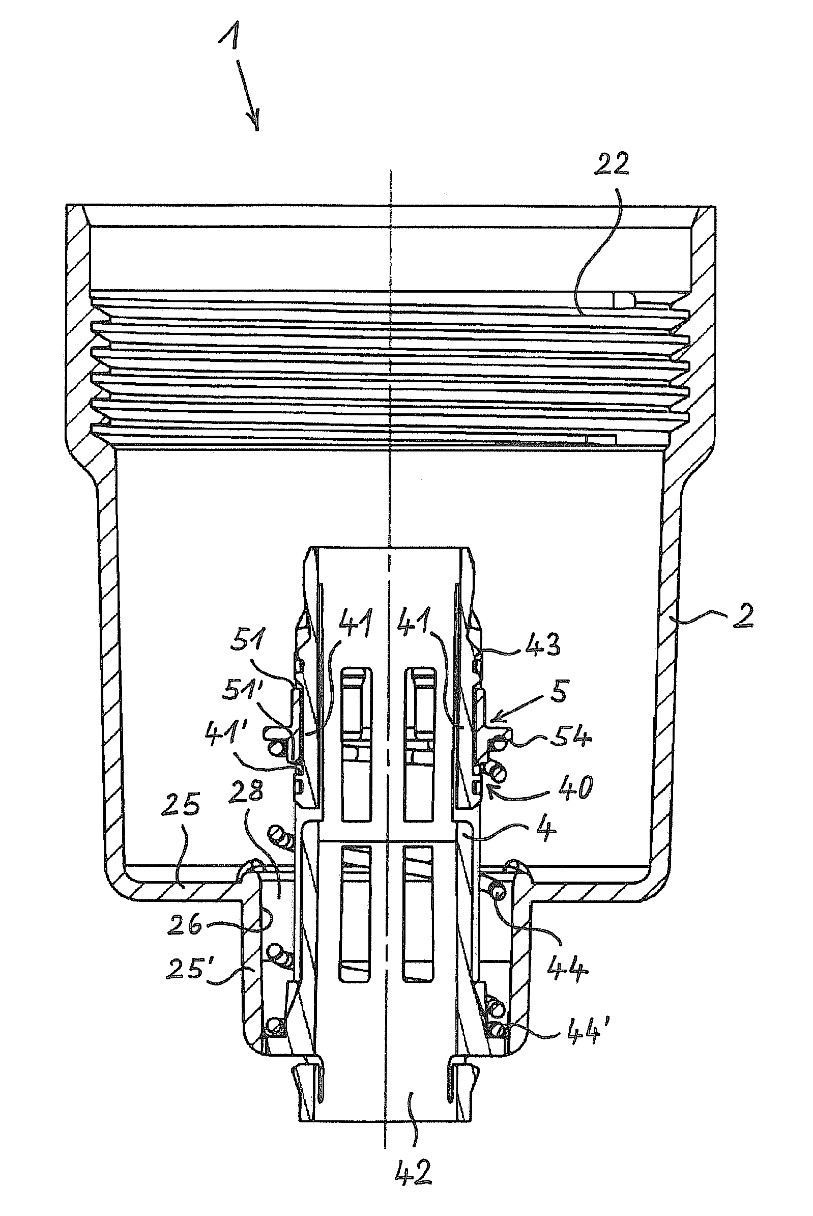 Filter with a replaceable filter insert