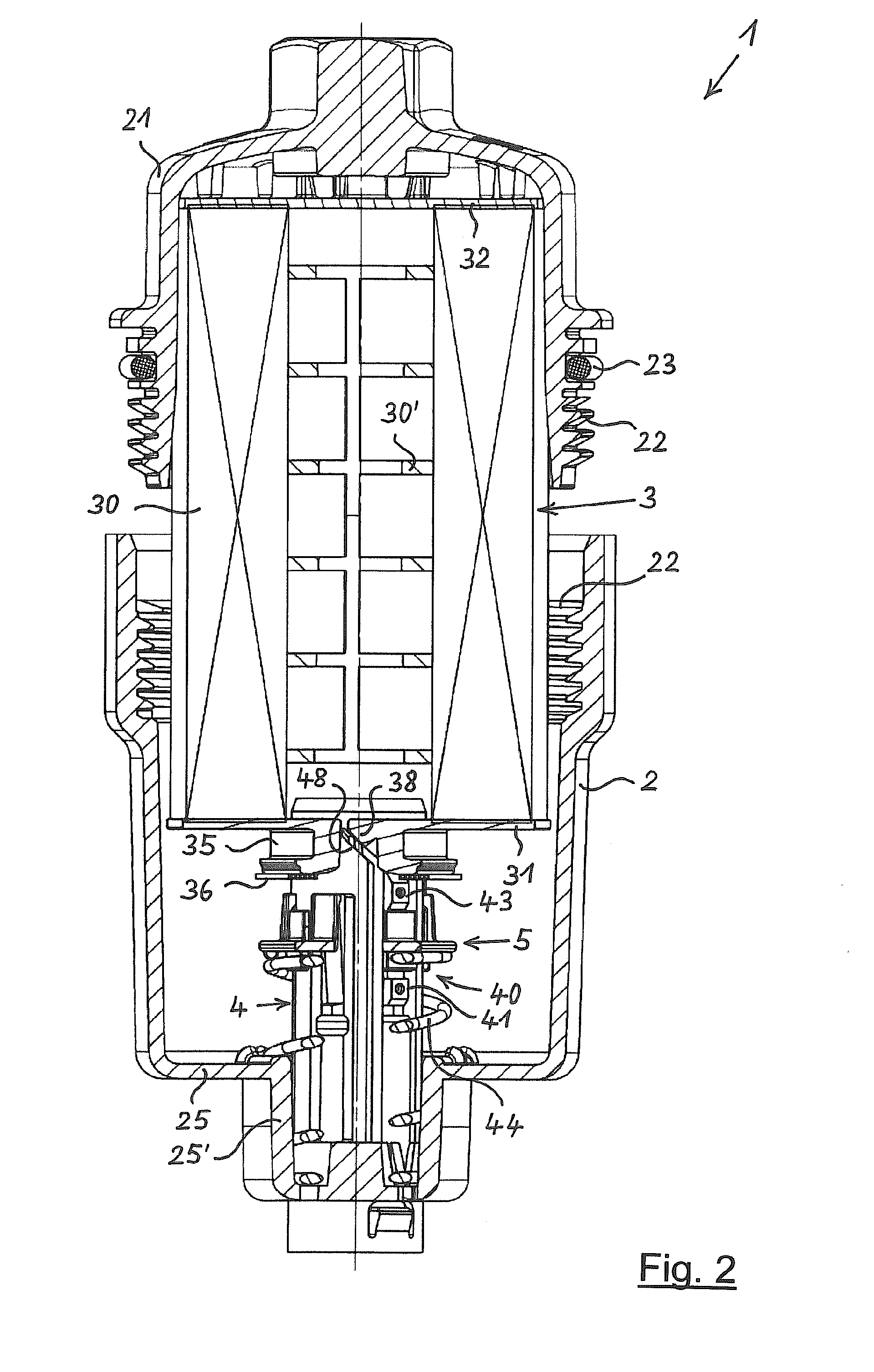 Filter with a replaceable filter insert