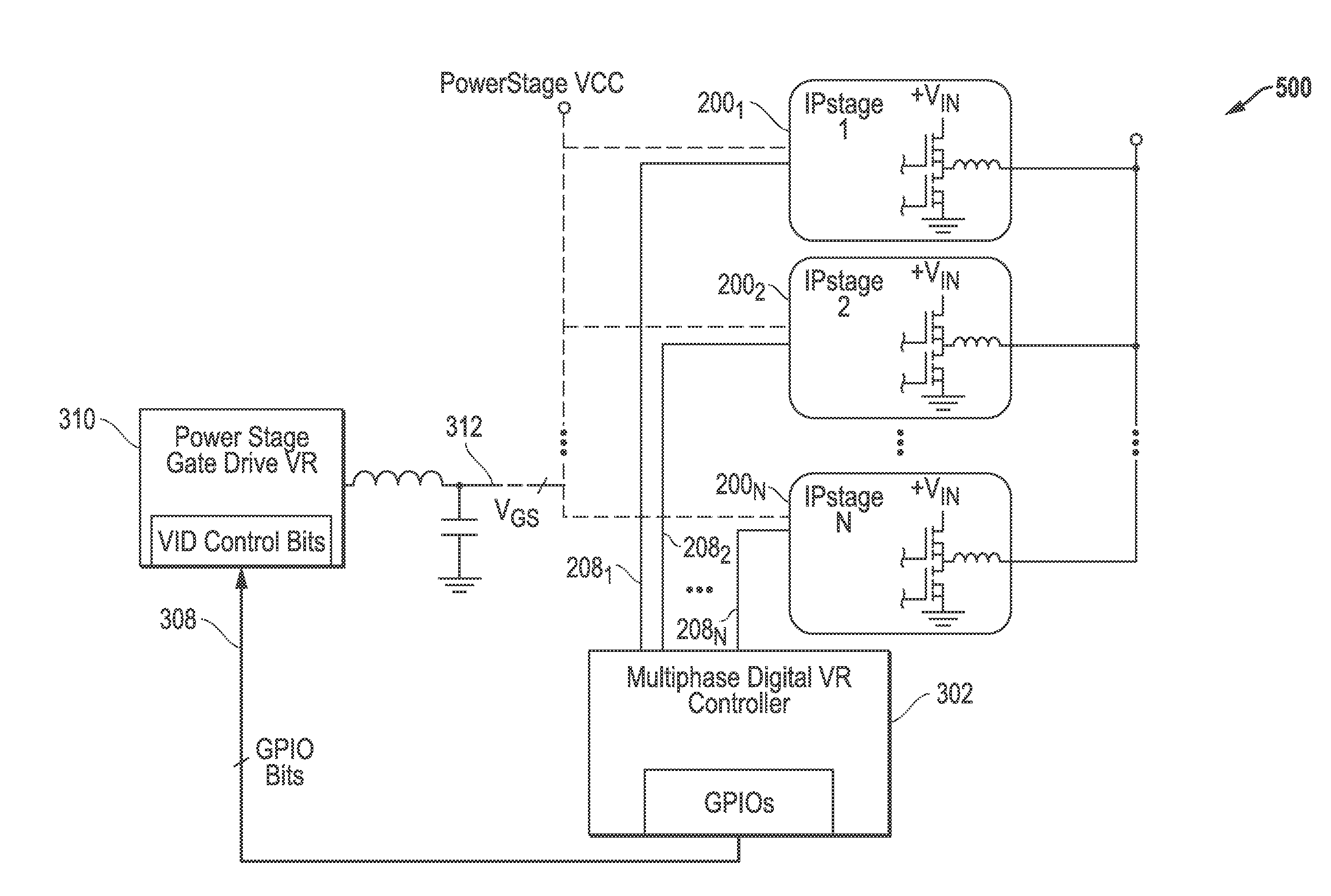 Methods and systems for implementing adaptive fet drive voltage optimization for power stages of multi-phase voltage regulator circuits