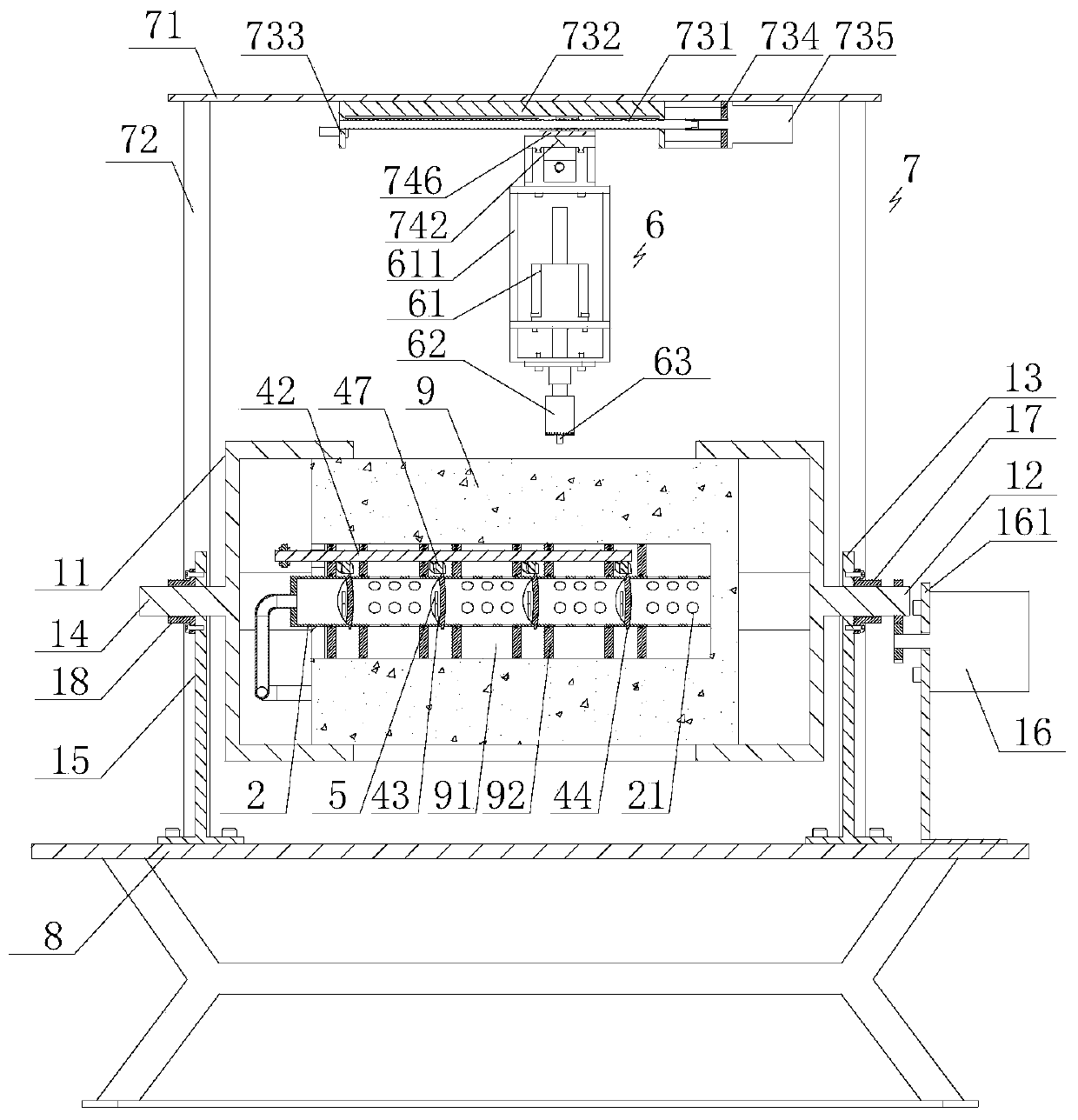 Strain gauge pressure test tight oil imbibition experimental device