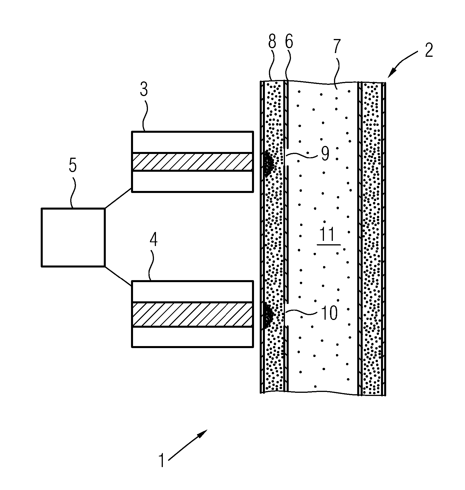 Device for separating ferromagnetic particles from a suspension