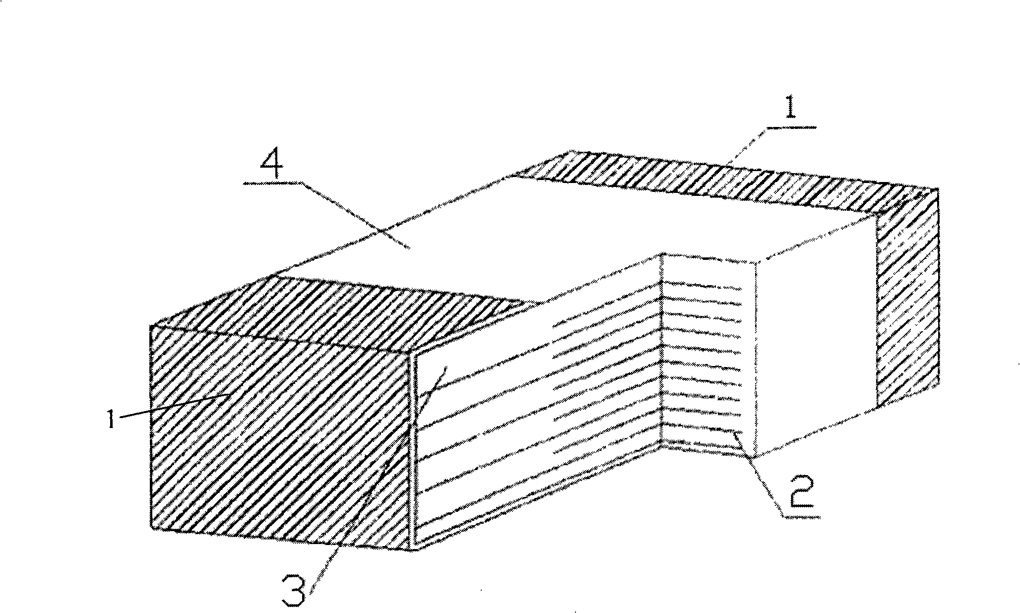 Stacking slice type piezoresistor and manufacturing method thereof