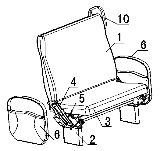 Swivel seat for railway passenger train