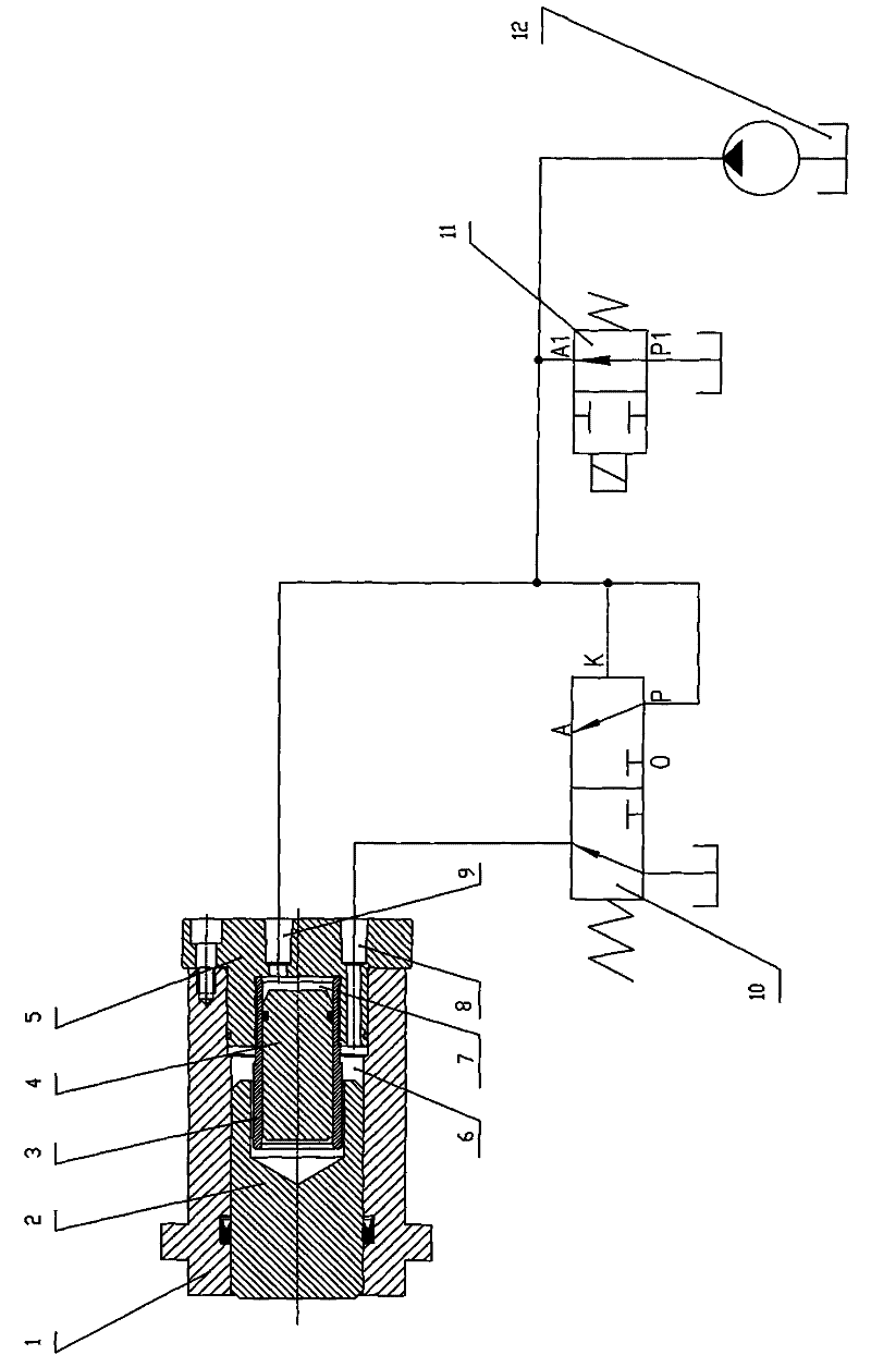 Single-acting rapid-pressurizing hydraulic cylinder