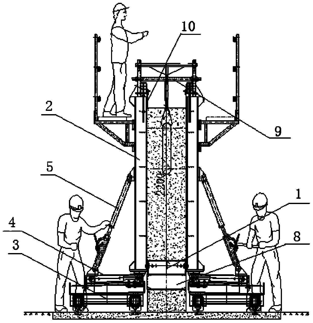 Linear PC track beam prefabrication construction method