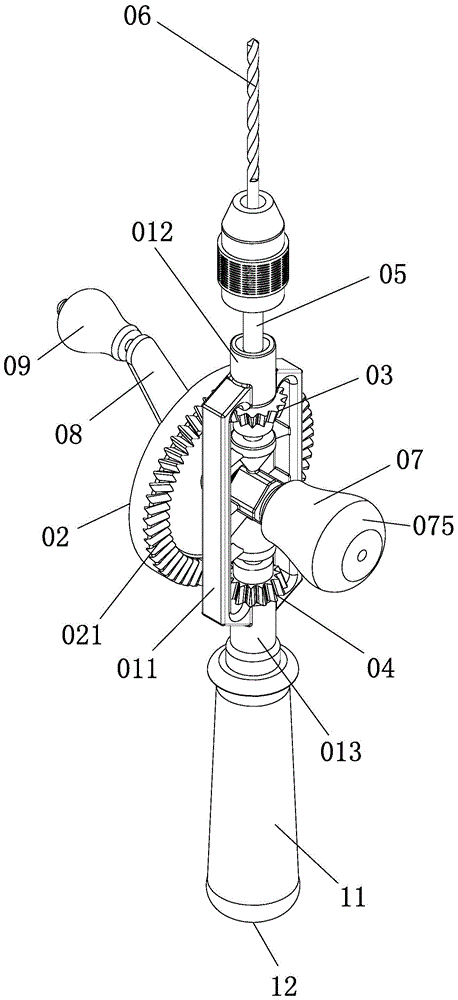 Impulse type portable drill