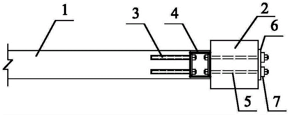 Fabricated wood structure embedded steel bar joint and construction method thereof