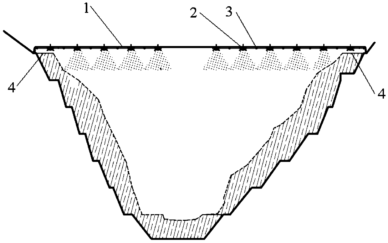 Dust suppression method of slope excavation