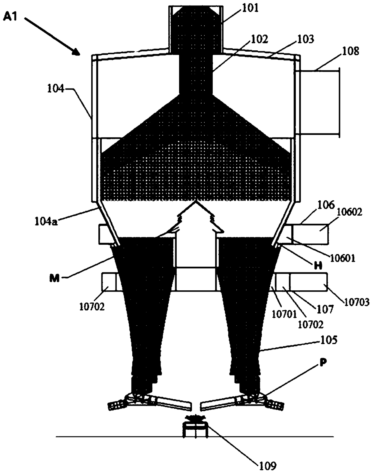 Integrated device and method for denitration and dioxin removal of sintering flue gas and utilization of waste heat