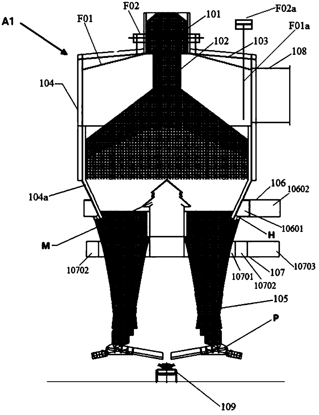 Integrated device and method for denitration and dioxin removal of sintering flue gas and utilization of waste heat