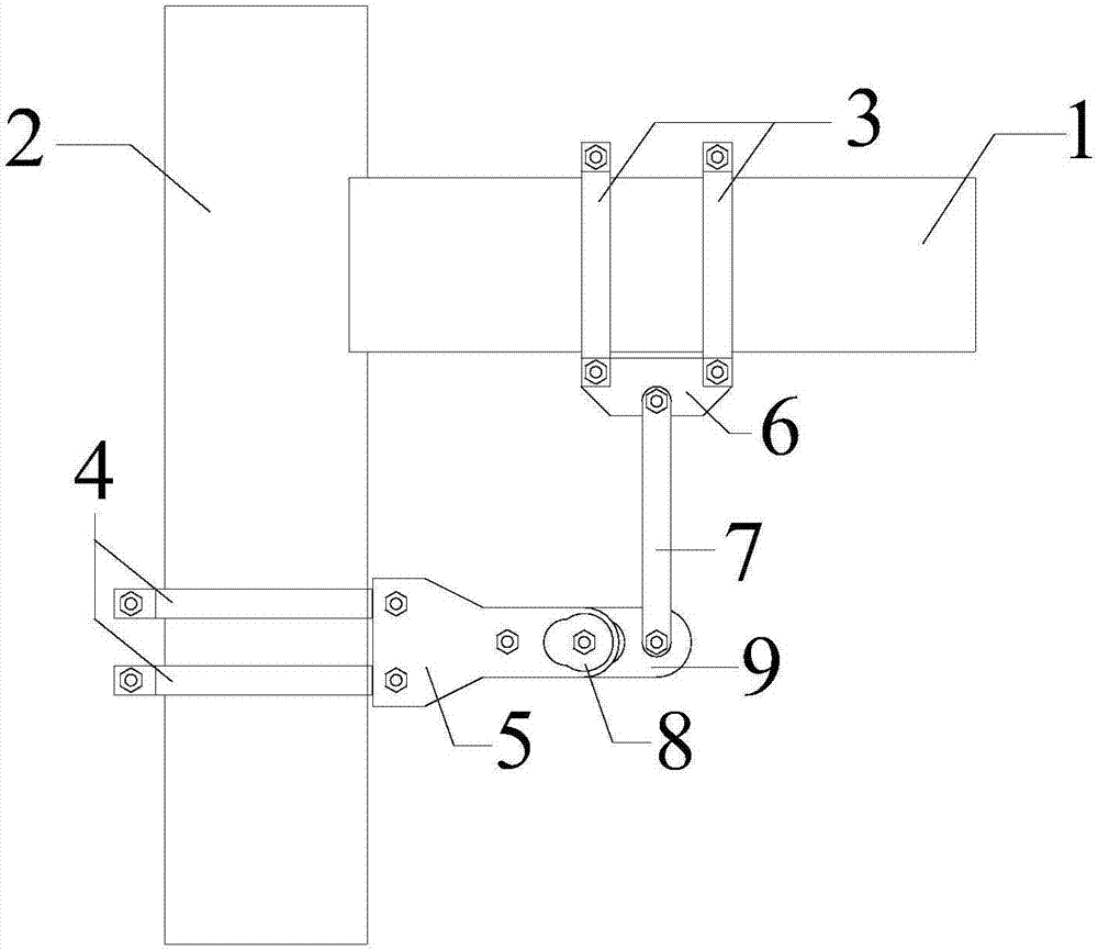 Semi-rigid node friction energy dissipation device