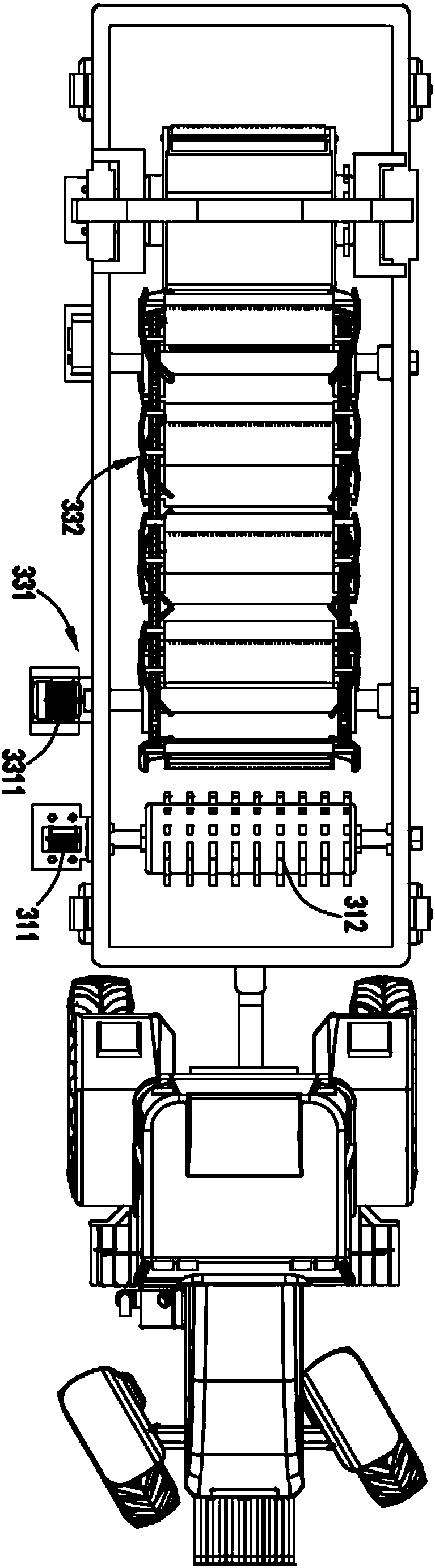 High-low sectional type soil loosening device