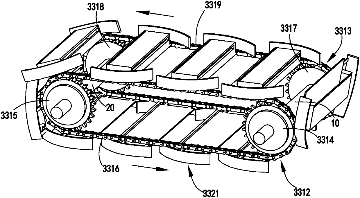 High-low sectional type soil loosening device