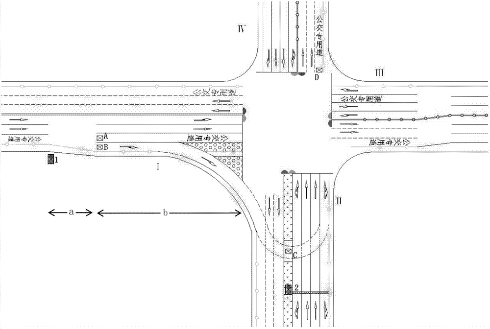 Intersection and method enabling left-turn bus rapid transits to pass through intersection and signal control method