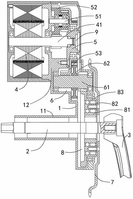 Stable high-power plug-in centrally-mounted motor