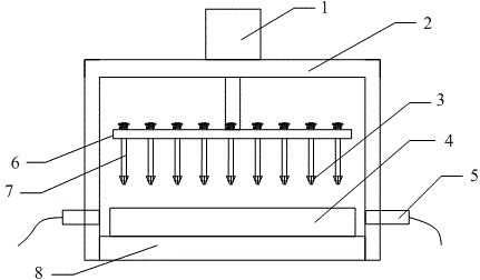 Automatic magnetic powder punching device