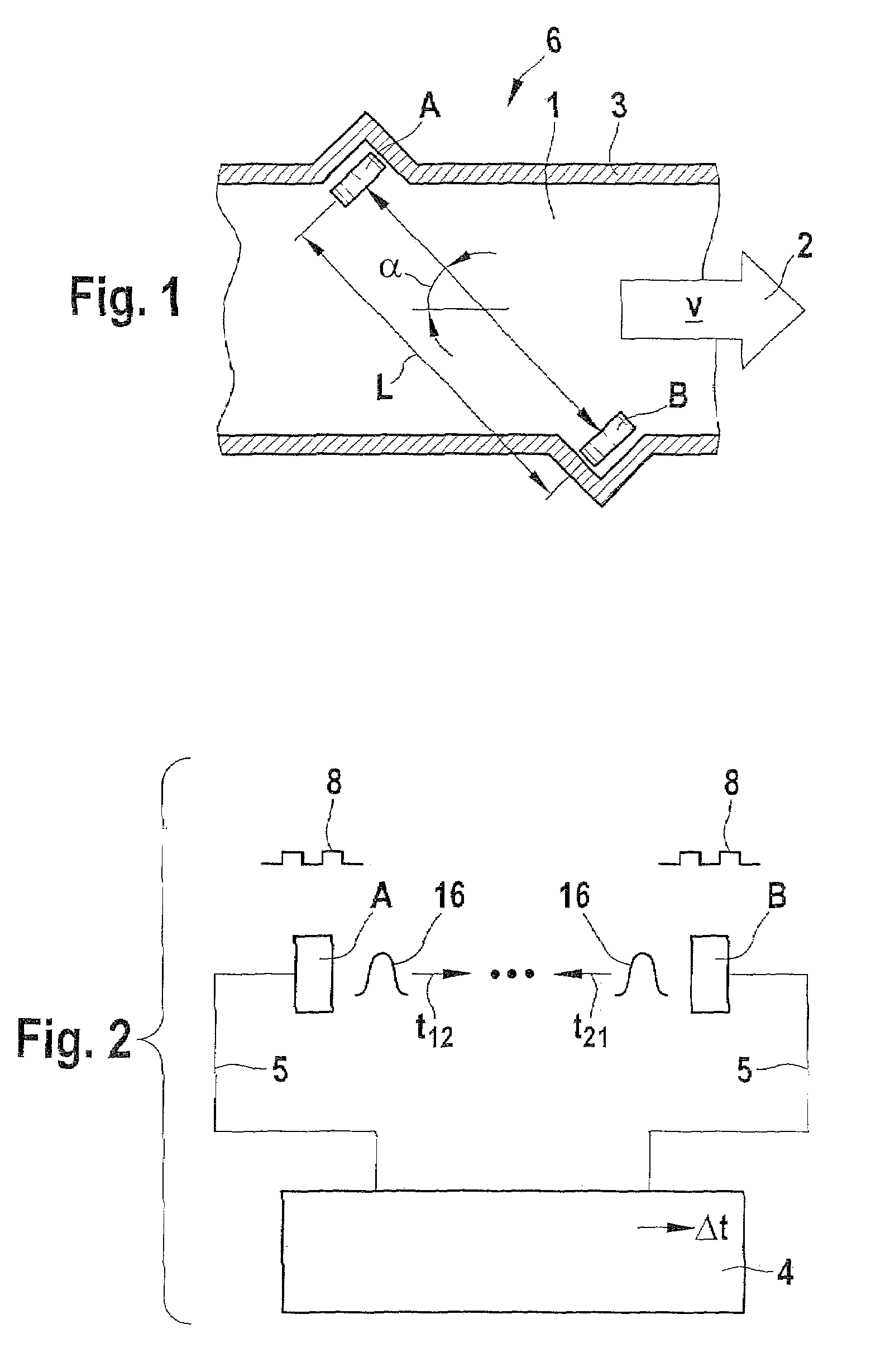 Ultrasonic flow sensor with quadrature demodulation