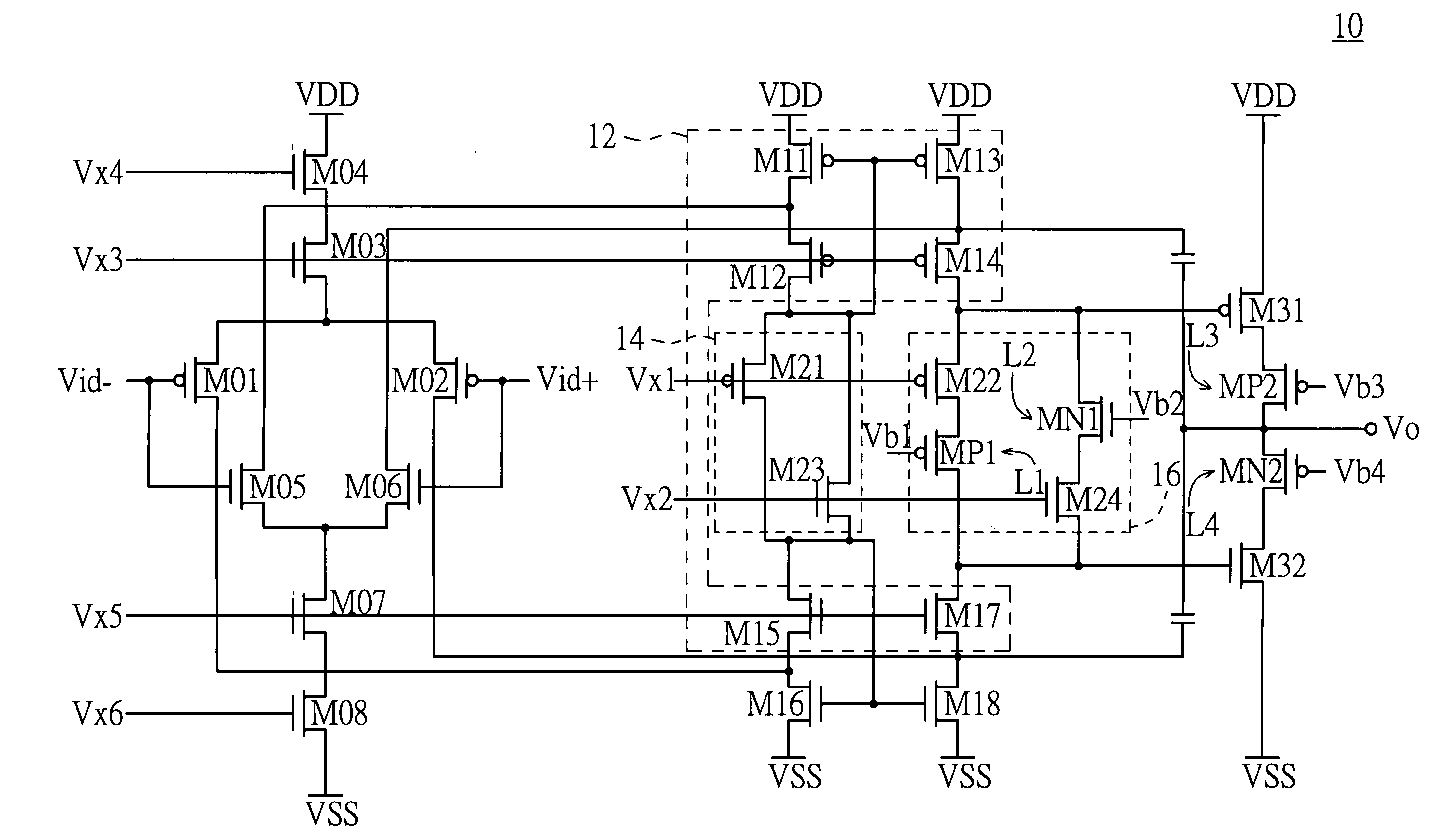 Voltage-clamping device and operational amplifier and design method thereof