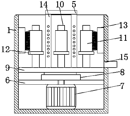 A sand cleaning device for water pump blank processing