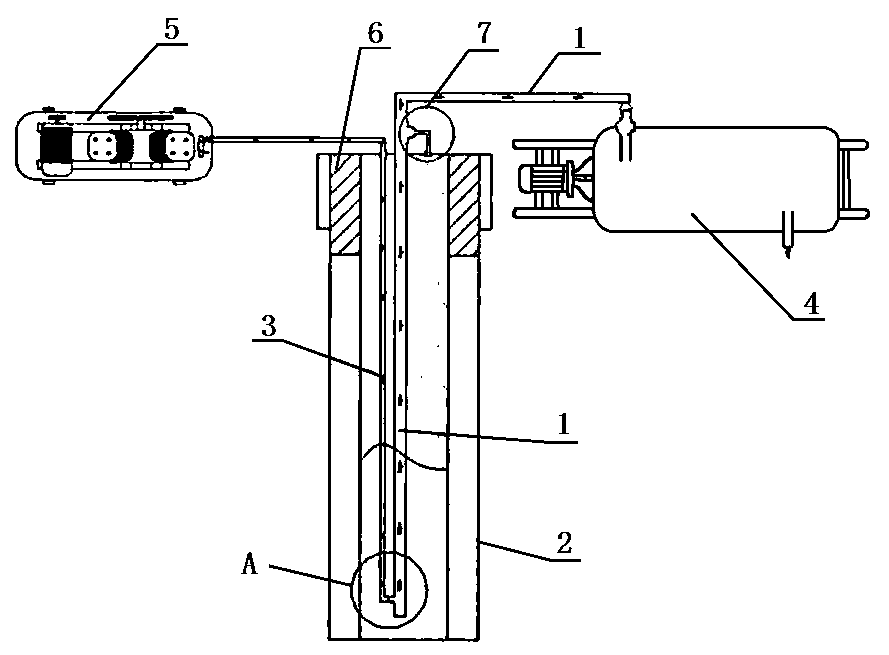 Water-vapor mixing system of super pressing and suction combined pumping system and working method thereof