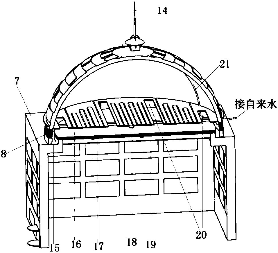 Self-cleaning photo-thermal photovoltaic integrated heat-insulation ventilation light-transmitting glass roof