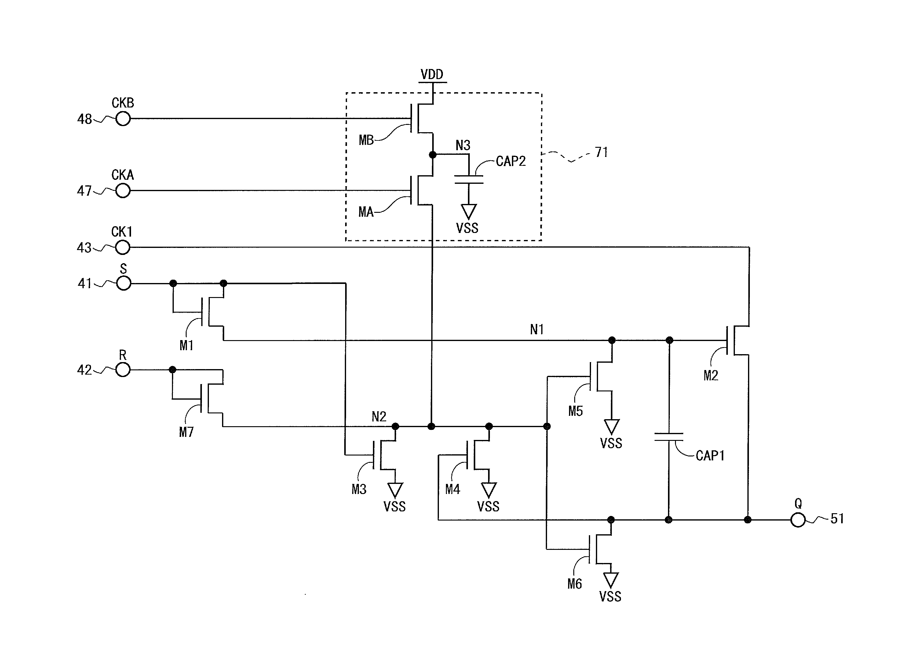 Scanning signal line drive circuit and display device having the same