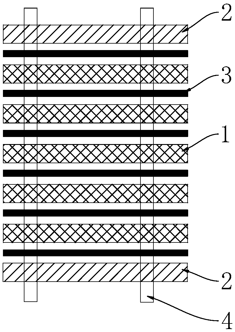 Inner layer manufacturing method of multilayer thick copper plate