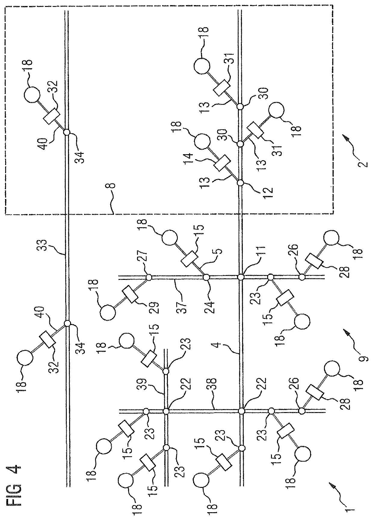 Method for Fluid Measurement for a Discrete Area of a Fluid Supply Network