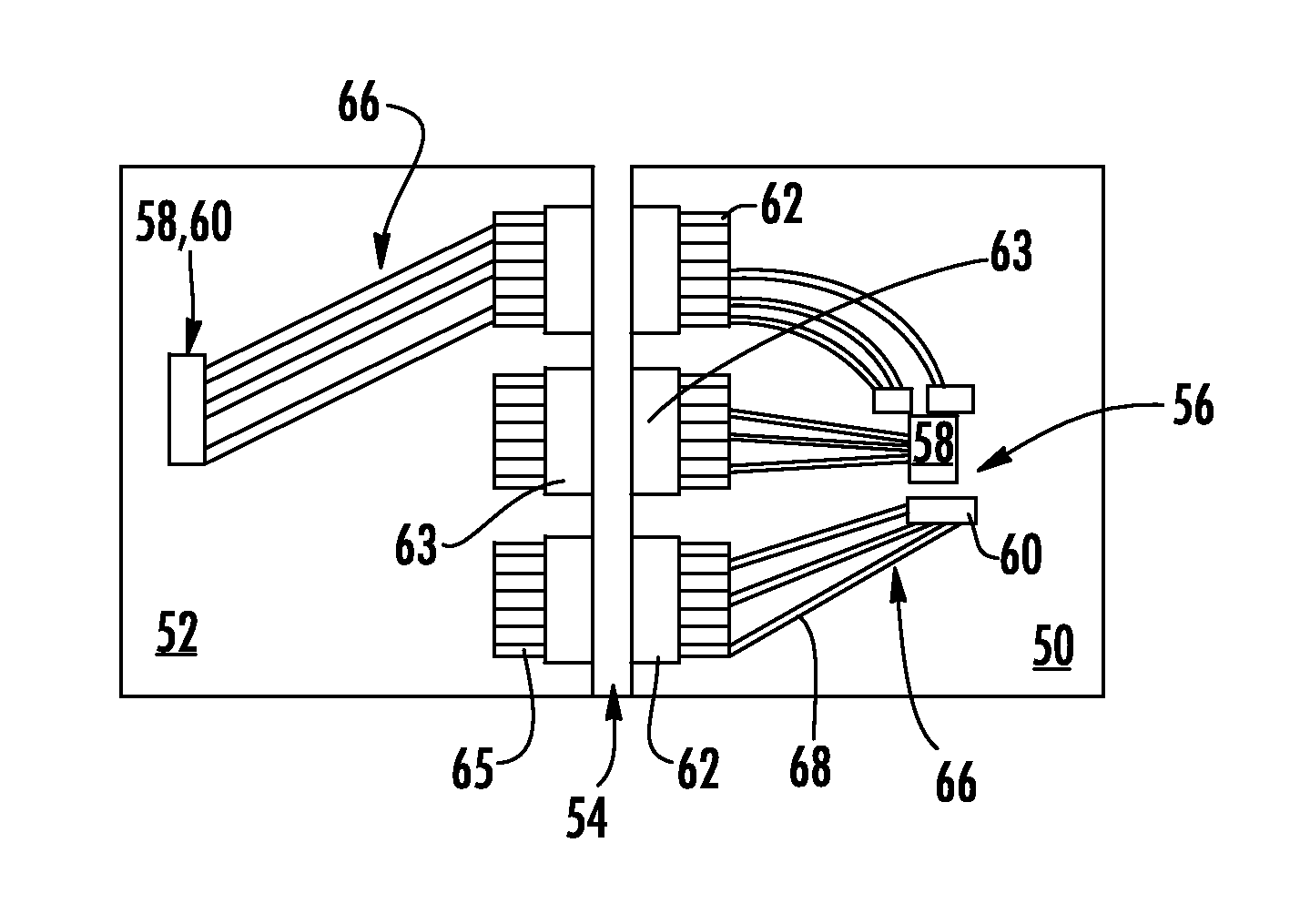 High speed bypass cable for use with backplanes