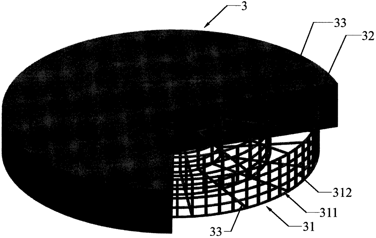 FRP-constrained basin-shaped rubber support