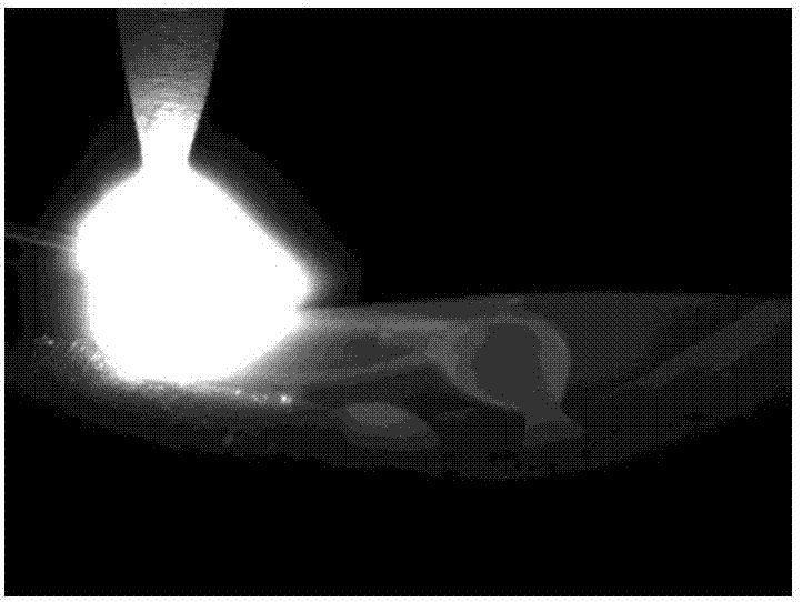 Visual detection method and system for GTAW additive manufacturing stack height for image processing