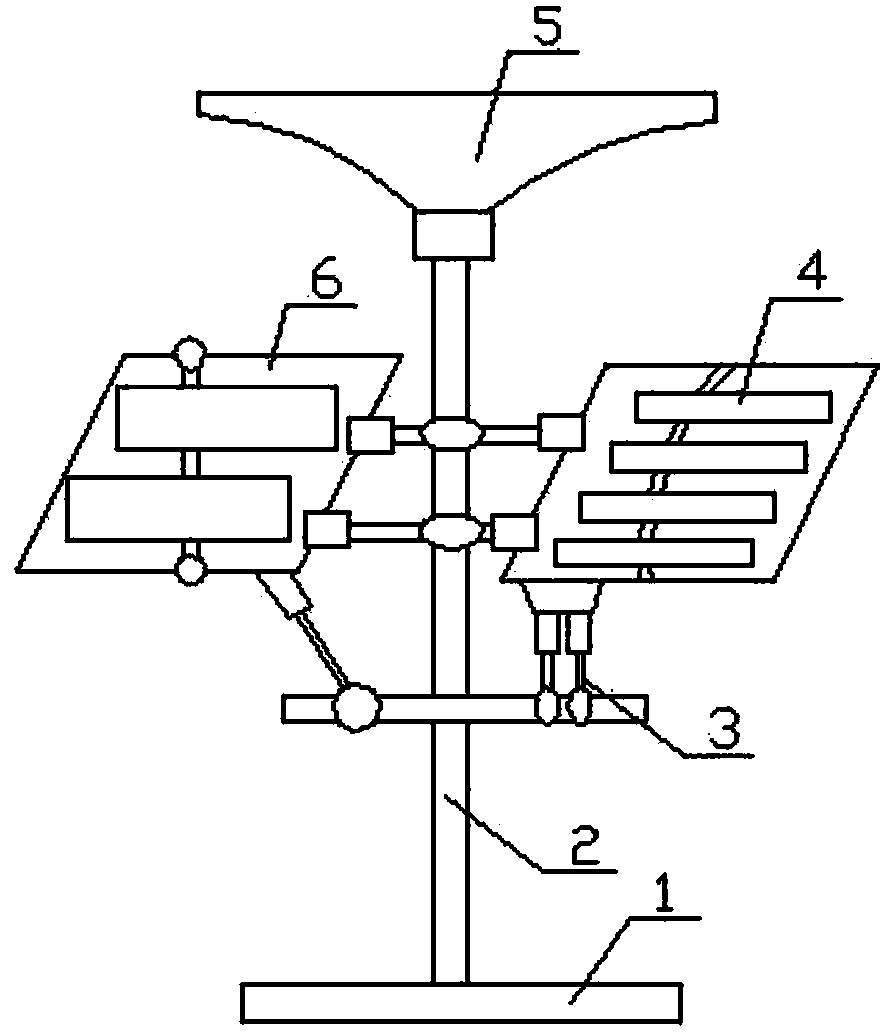 Street lamp with rotatable cell panels