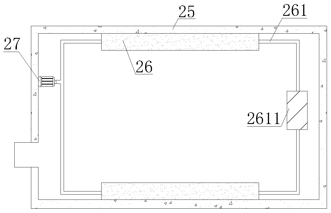 Automatic settling device for two-stage piston pushing centrifuge