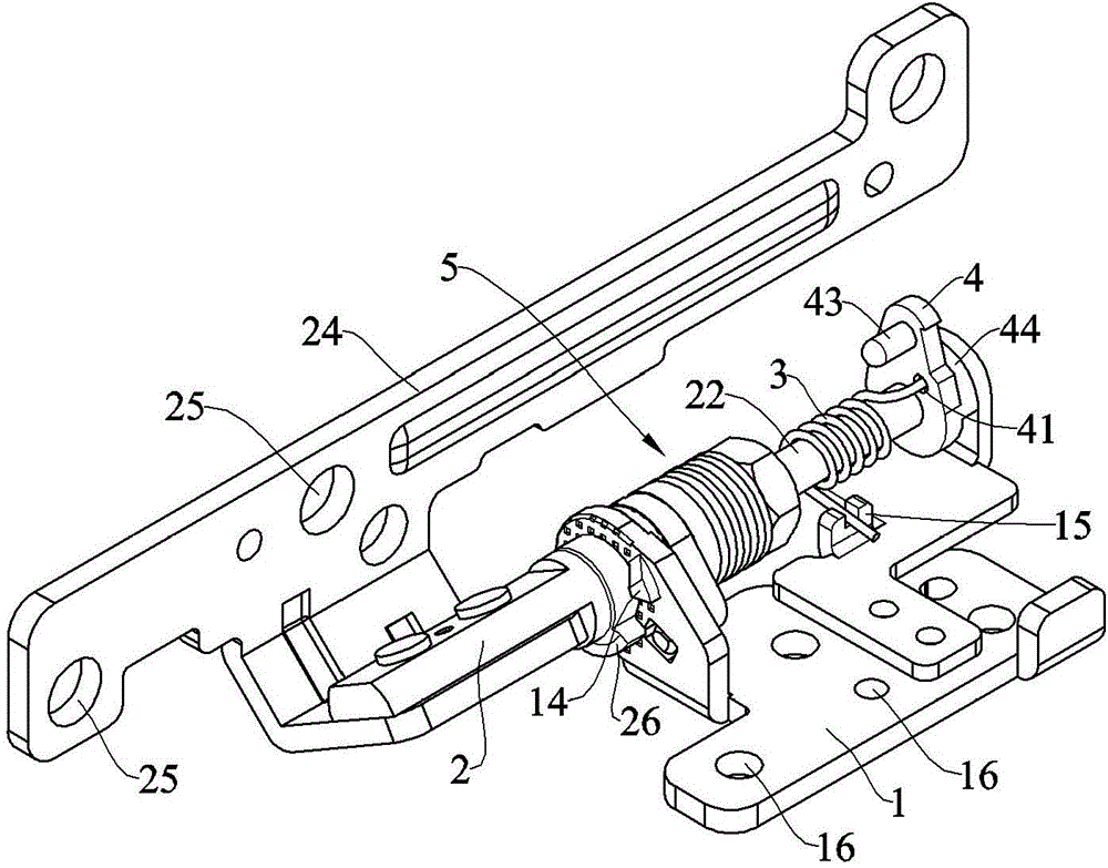 Rotating shaft structure with touch switch