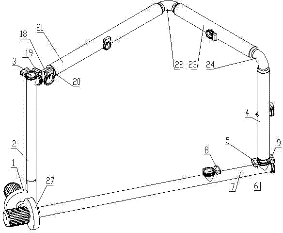 Pneumatic drying device of circulating fluidized bed