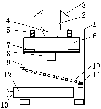 Integral vibration type down screening machine for down processing