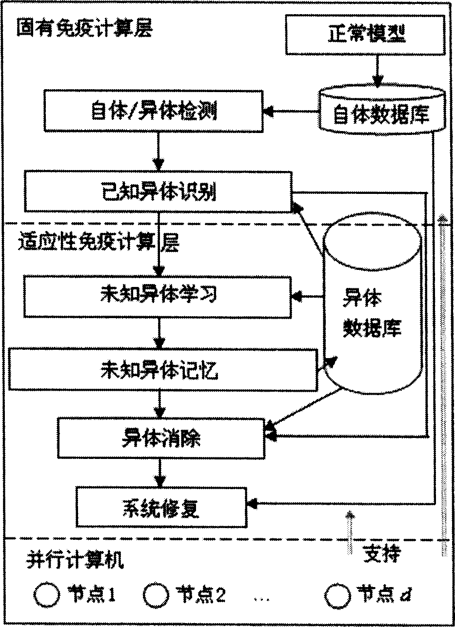 Artificial immune system based on normal model