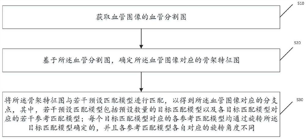 Method for extracting branch points of blood vessel network