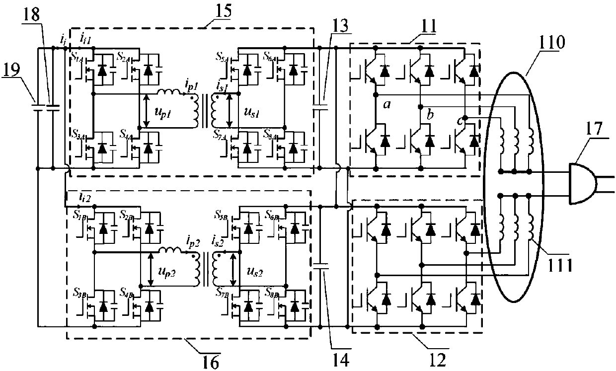 An electric vehicle drive system with integrated charger function