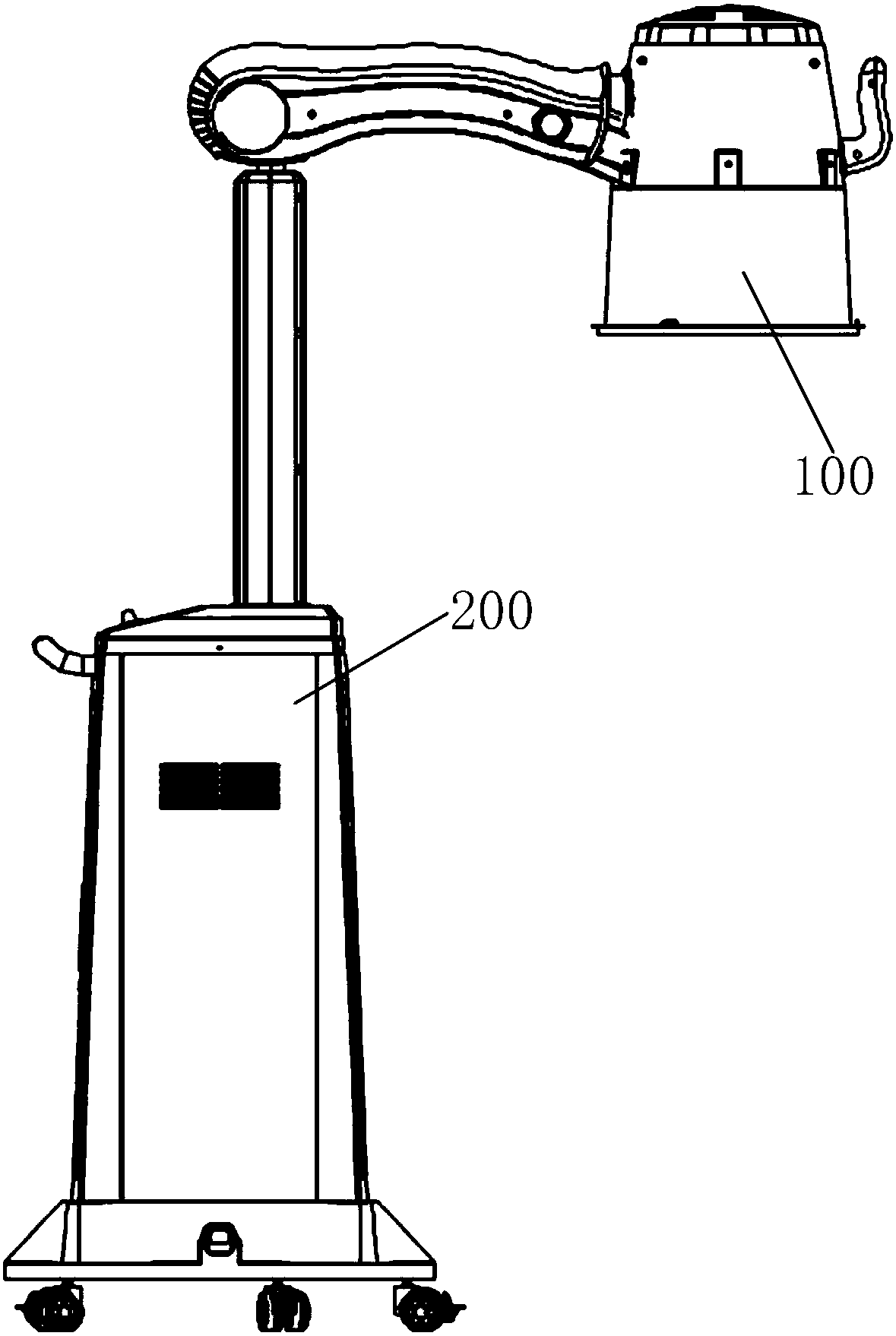 Moxibustion treatment head and moxibustion treatment device