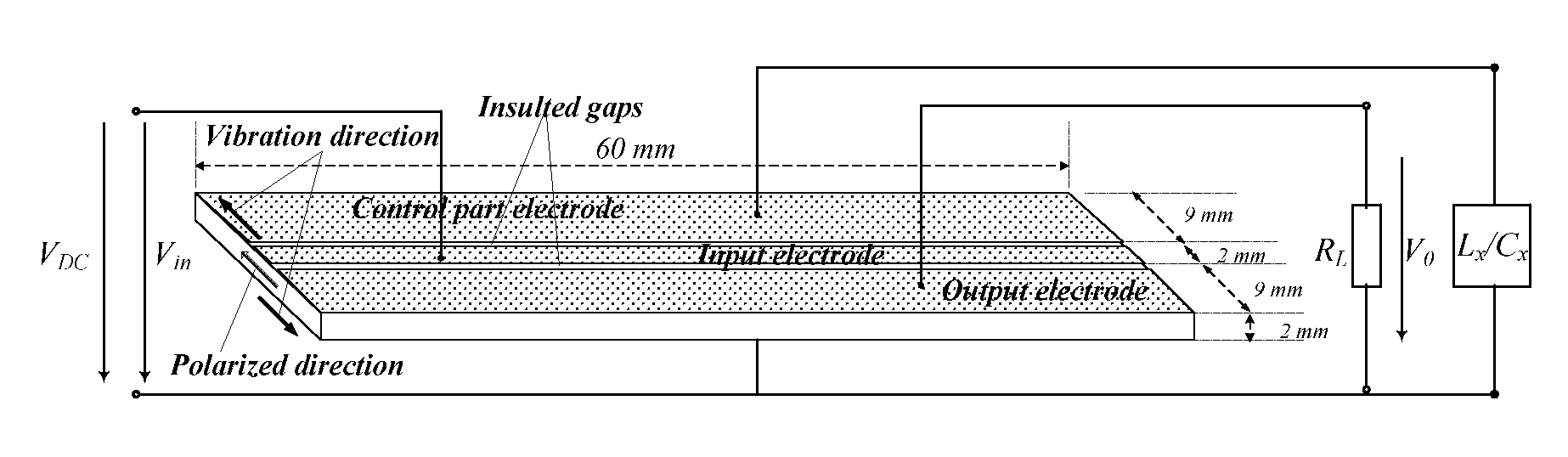 Piezoelectric phase shifter